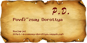 Povázsay Dorottya névjegykártya